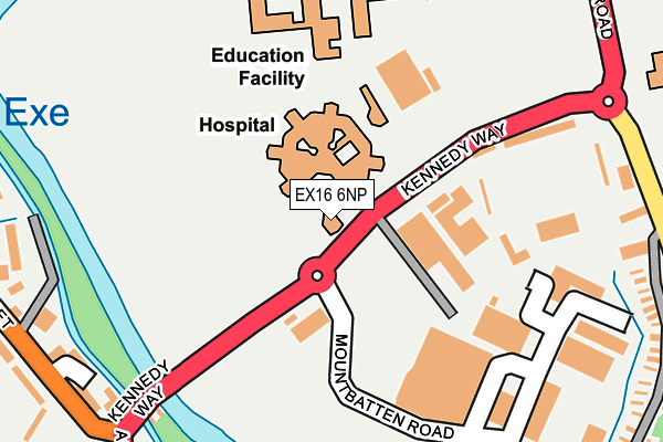 EX16 6NP map - OS OpenMap – Local (Ordnance Survey) EX16 6NP map - OS OpenMap – Local (Ordnance Survey)
