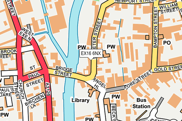 EX16 6NX map - OS OpenMap – Local (Ordnance Survey) EX16 6NX map - OS OpenMap – Local (Ordnance Survey)