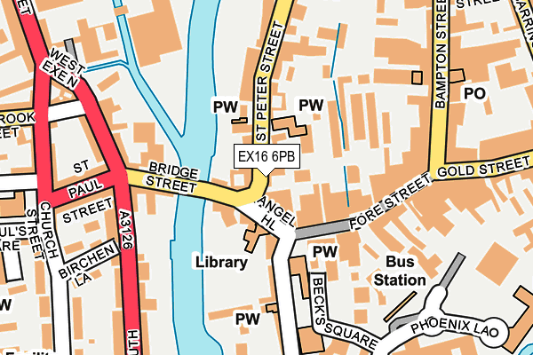 EX16 6PB map - OS OpenMap – Local (Ordnance Survey) EX16 6PB map - OS OpenMap – Local (Ordnance Survey)