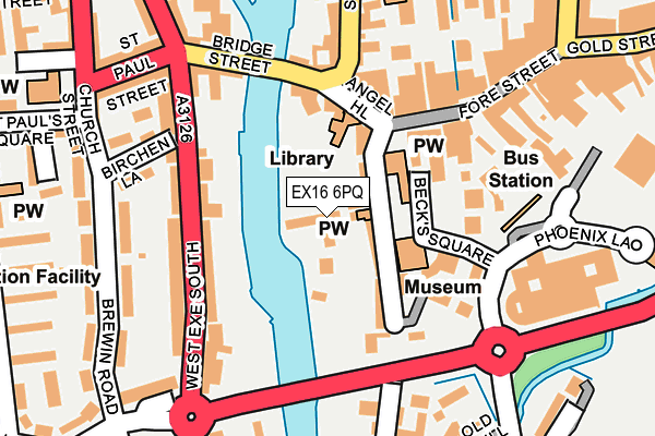 EX16 6PQ map - OS OpenMap – Local (Ordnance Survey) EX16 6PQ map - OS OpenMap – Local (Ordnance Survey)