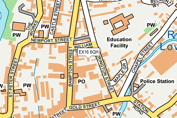 EX16 6QH map - OS OpenMap – Local (Ordnance Survey) EX16 6QH map - OS OpenMap – Local (Ordnance Survey)