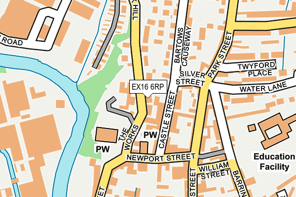 EX16 6RP map - OS OpenMap – Local (Ordnance Survey) EX16 6RP map - OS OpenMap – Local (Ordnance Survey)