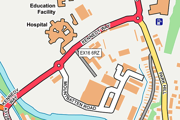 EX16 6RZ map - OS OpenMap – Local (Ordnance Survey) EX16 6RZ map - OS OpenMap – Local (Ordnance Survey)