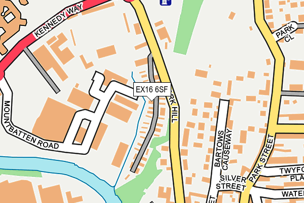 EX16 6SF map - OS OpenMap – Local (Ordnance Survey) EX16 6SF map - OS OpenMap – Local (Ordnance Survey)