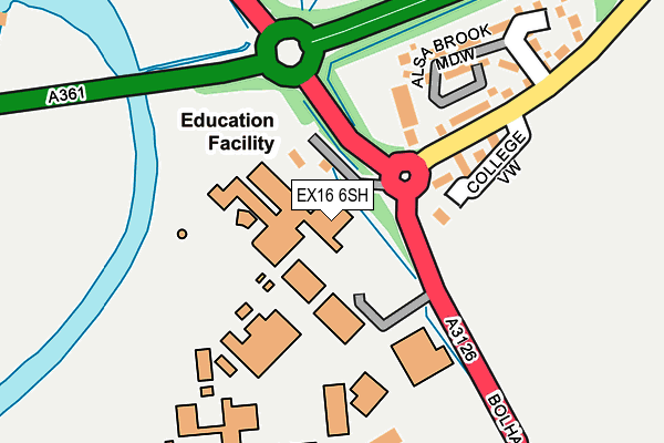 EX16 6SH map - OS OpenMap – Local (Ordnance Survey) EX16 6SH map - OS OpenMap – Local (Ordnance Survey)