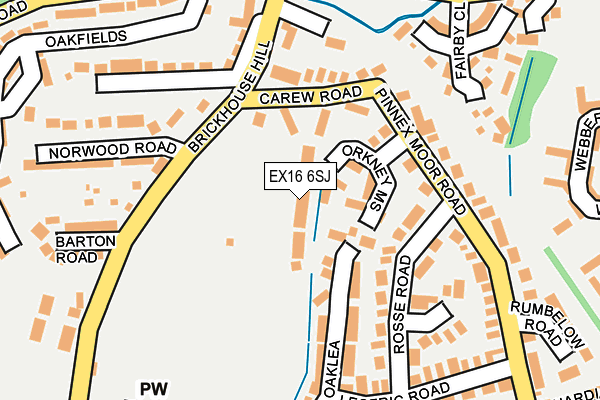 EX16 6SJ map - OS OpenMap – Local (Ordnance Survey) EX16 6SJ map - OS OpenMap – Local (Ordnance Survey)