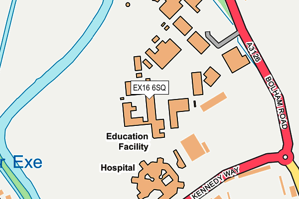 EX16 6SQ map - OS OpenMap – Local (Ordnance Survey)