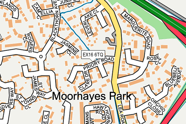 EX16 6TQ map - OS OpenMap – Local (Ordnance Survey) EX16 6TQ map - OS OpenMap – Local (Ordnance Survey)