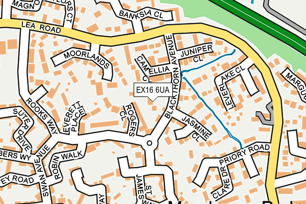 EX16 6UA map - OS OpenMap – Local (Ordnance Survey) EX16 6UA map - OS OpenMap – Local (Ordnance Survey)