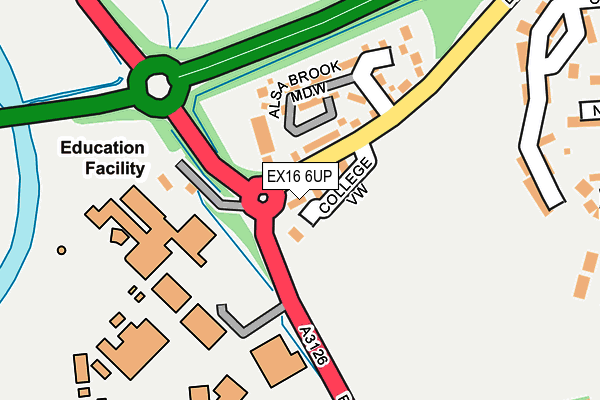 EX16 6UP map - OS OpenMap – Local (Ordnance Survey) EX16 6UP map - OS OpenMap – Local (Ordnance Survey)