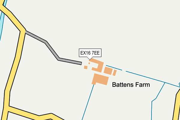 EX16 7EE map - OS OpenMap – Local (Ordnance Survey)