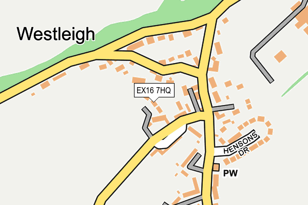 EX16 7HQ map - OS OpenMap – Local (Ordnance Survey) EX16 7HQ map - OS OpenMap – Local (Ordnance Survey)