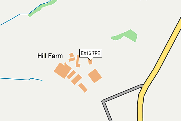 EX16 7PE map - OS OpenMap – Local (Ordnance Survey)