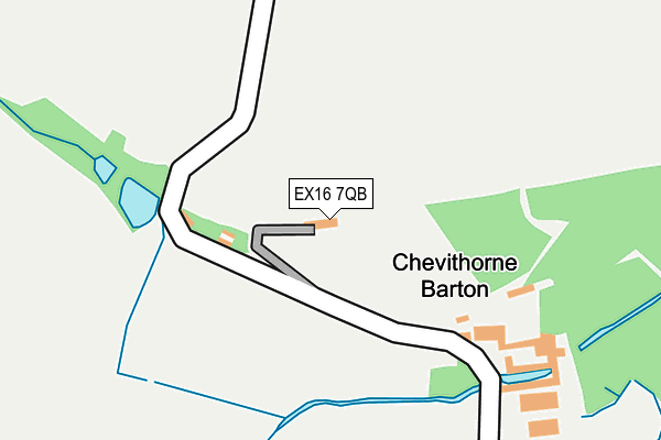 EX16 7QB map - OS OpenMap – Local (Ordnance Survey) EX16 7QB map - OS OpenMap – Local (Ordnance Survey)