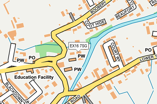 EX16 7SG map - OS OpenMap – Local (Ordnance Survey) EX16 7SG map - OS OpenMap – Local (Ordnance Survey)