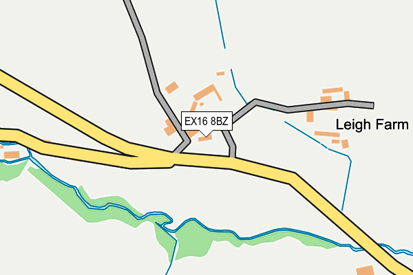 EX16 8BZ map - OS OpenMap – Local (Ordnance Survey) EX16 8BZ map - OS OpenMap – Local (Ordnance Survey)