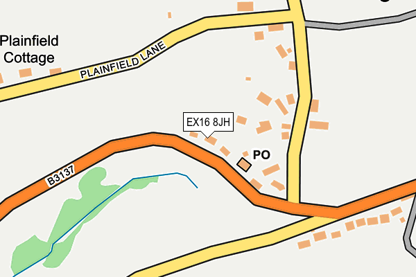 EX16 8JH map - OS OpenMap – Local (Ordnance Survey) EX16 8JH map - OS OpenMap – Local (Ordnance Survey)