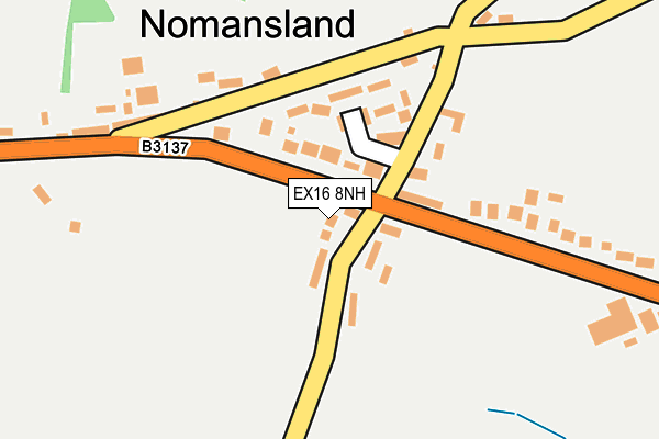 EX16 8NH map - OS OpenMap – Local (Ordnance Survey) EX16 8NH map - OS OpenMap – Local (Ordnance Survey)
