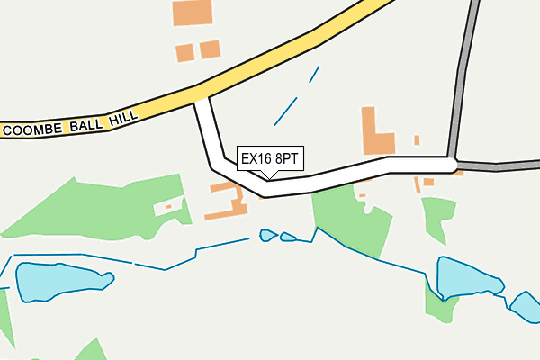 EX16 8PT map - OS OpenMap – Local (Ordnance Survey) EX16 8PT map - OS OpenMap – Local (Ordnance Survey)