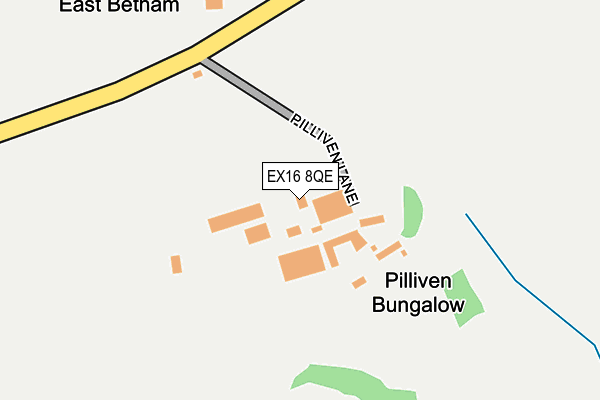 EX16 8QE map - OS OpenMap – Local (Ordnance Survey) EX16 8QE map - OS OpenMap – Local (Ordnance Survey)