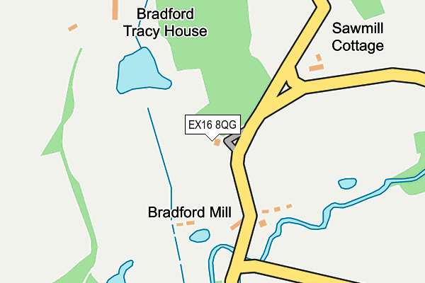 EX16 8QG map - OS OpenMap – Local (Ordnance Survey) EX16 8QG map - OS OpenMap – Local (Ordnance Survey)