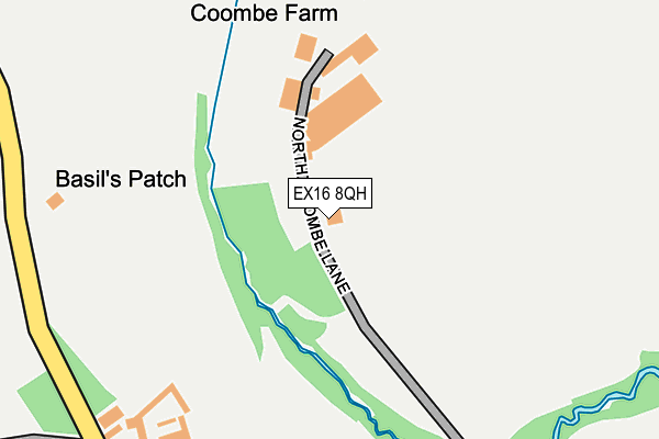 EX16 8QH map - OS OpenMap – Local (Ordnance Survey)