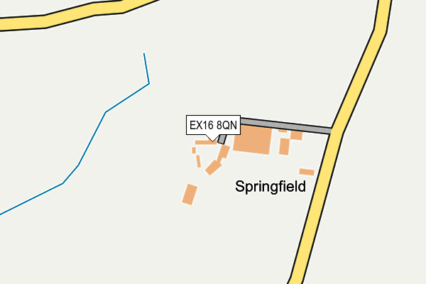 EX16 8QN map - OS OpenMap – Local (Ordnance Survey) EX16 8QN map - OS OpenMap – Local (Ordnance Survey)