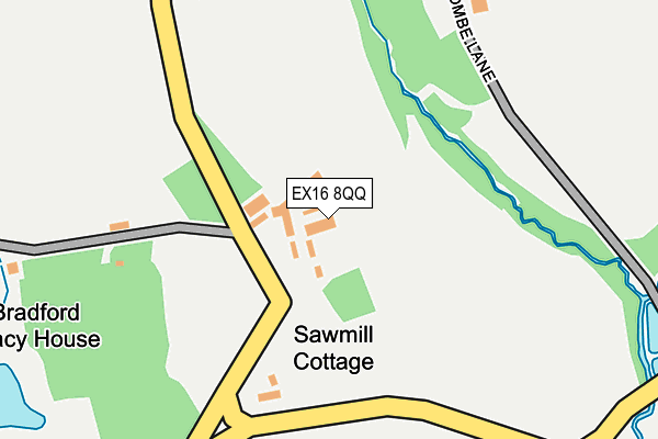 EX16 8QQ map - OS OpenMap – Local (Ordnance Survey) EX16 8QQ map - OS OpenMap – Local (Ordnance Survey)
