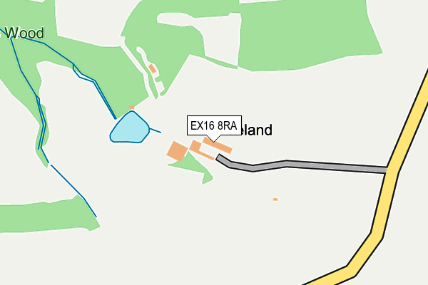 EX16 8RA map - OS OpenMap – Local (Ordnance Survey) EX16 8RA map - OS OpenMap – Local (Ordnance Survey)