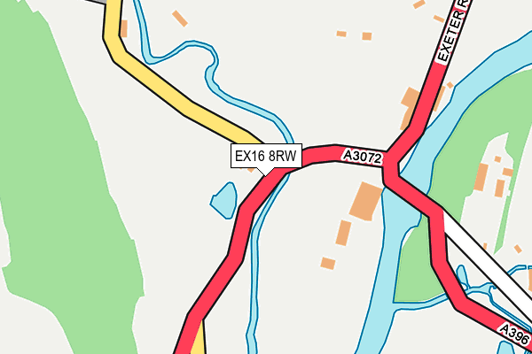 EX16 8RW map - OS OpenMap – Local (Ordnance Survey) EX16 8RW map - OS OpenMap – Local (Ordnance Survey)