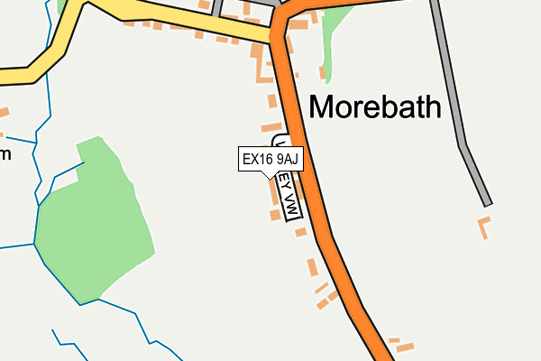 EX16 9AJ map - OS OpenMap – Local (Ordnance Survey) EX16 9AJ map - OS OpenMap – Local (Ordnance Survey)
