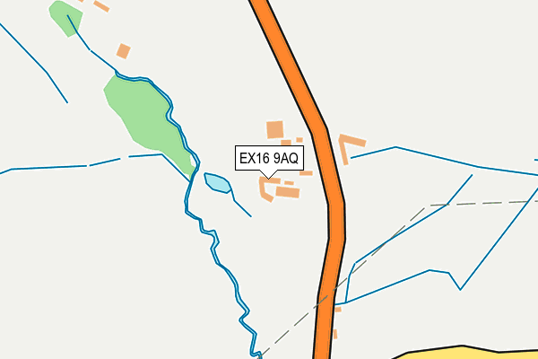 EX16 9AQ map - OS OpenMap – Local (Ordnance Survey) EX16 9AQ map - OS OpenMap – Local (Ordnance Survey)