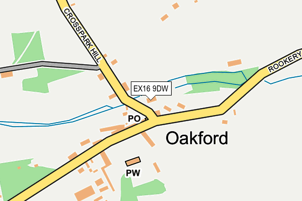 EX16 9DW map - OS OpenMap – Local (Ordnance Survey) EX16 9DW map - OS OpenMap – Local (Ordnance Survey)