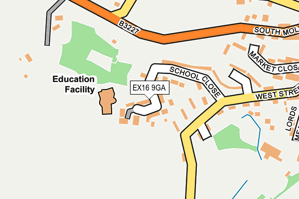 EX16 9GA map - OS OpenMap – Local (Ordnance Survey) EX16 9GA map - OS OpenMap – Local (Ordnance Survey)