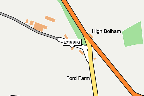 EX16 9HQ map - OS OpenMap – Local (Ordnance Survey)
