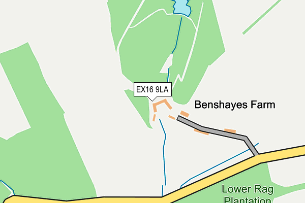 EX16 9LA map - OS OpenMap – Local (Ordnance Survey) EX16 9LA map - OS OpenMap – Local (Ordnance Survey)