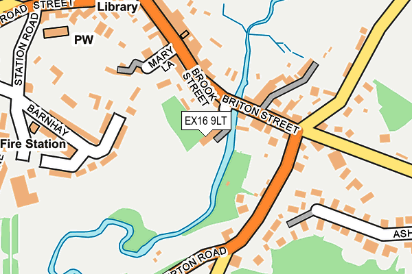 EX16 9LT map - OS OpenMap – Local (Ordnance Survey) EX16 9LT map - OS OpenMap – Local (Ordnance Survey)