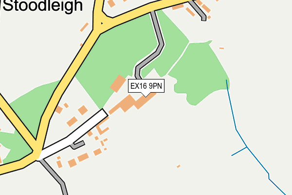 EX16 9PN map - OS OpenMap – Local (Ordnance Survey) EX16 9PN map - OS OpenMap – Local (Ordnance Survey)