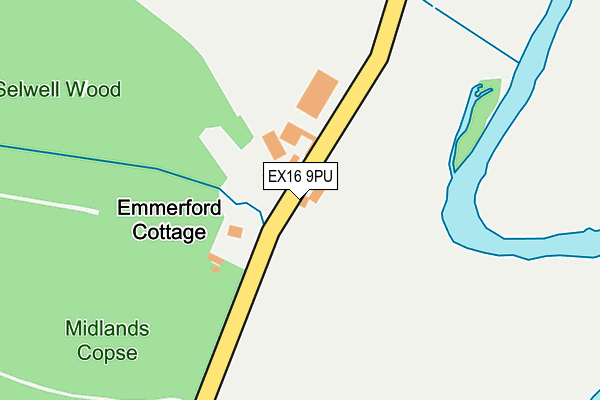 EX16 9PU map - OS OpenMap – Local (Ordnance Survey) EX16 9PU map - OS OpenMap – Local (Ordnance Survey)