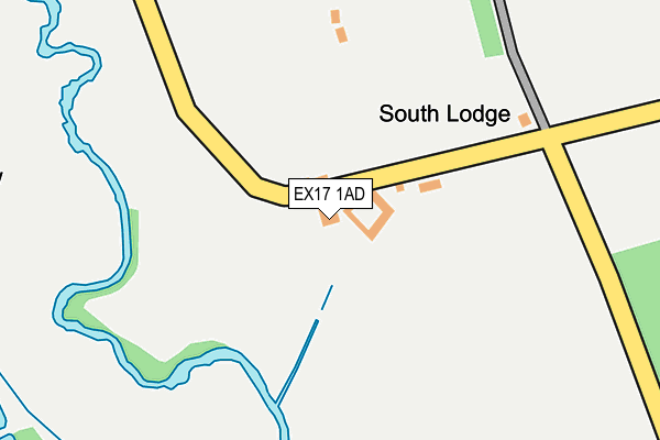 EX17 1AD map - OS OpenMap – Local (Ordnance Survey) EX17 1AD map - OS OpenMap – Local (Ordnance Survey)
