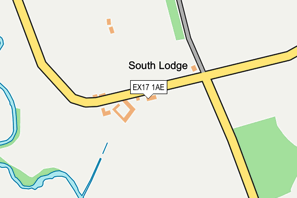 EX17 1AE map - OS OpenMap – Local (Ordnance Survey) EX17 1AE map - OS OpenMap – Local (Ordnance Survey)