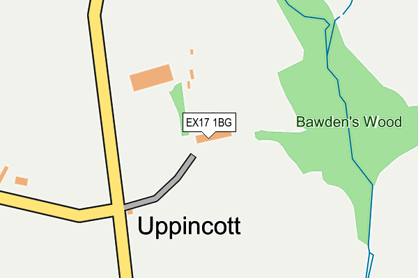 EX17 1BG map - OS OpenMap – Local (Ordnance Survey) EX17 1BG map - OS OpenMap – Local (Ordnance Survey)