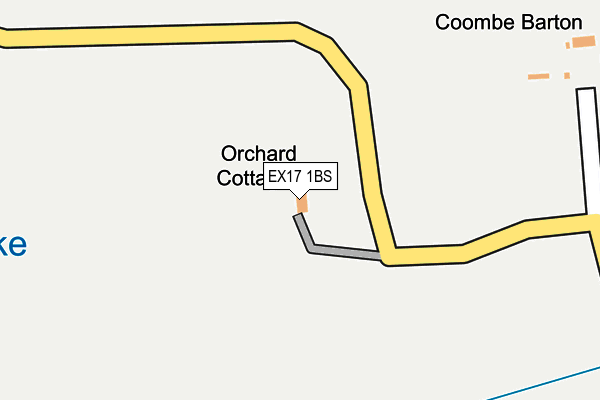 EX17 1BS map - OS OpenMap – Local (Ordnance Survey) EX17 1BS map - OS OpenMap – Local (Ordnance Survey)