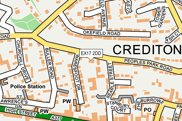 EX17 2DD map - OS OpenMap – Local (Ordnance Survey) EX17 2DD map - OS OpenMap – Local (Ordnance Survey)