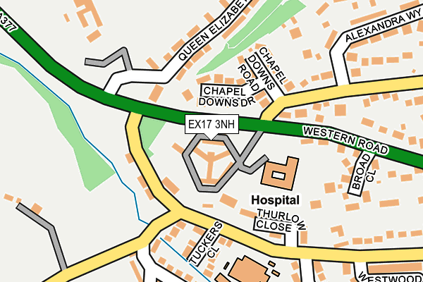 EX17 3NH map - OS OpenMap – Local (Ordnance Survey) EX17 3NH map - OS OpenMap – Local (Ordnance Survey)