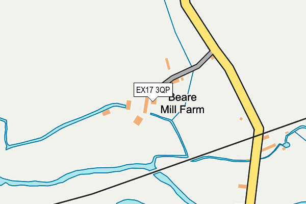 EX17 3QP map - OS OpenMap – Local (Ordnance Survey) EX17 3QP map - OS OpenMap – Local (Ordnance Survey)