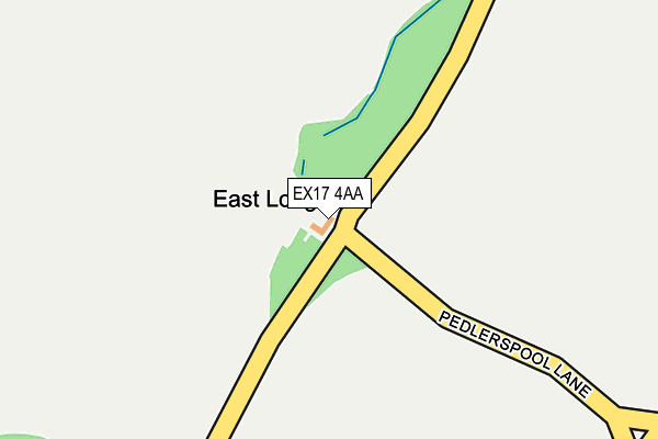 EX17 4AA map - OS OpenMap – Local (Ordnance Survey) EX17 4AA map - OS OpenMap – Local (Ordnance Survey)