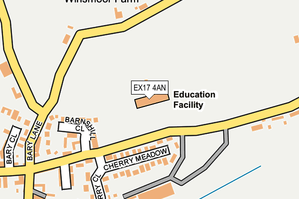 EX17 4AN map - OS OpenMap – Local (Ordnance Survey) EX17 4AN map - OS OpenMap – Local (Ordnance Survey)
