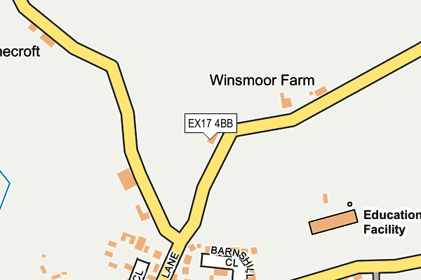EX17 4BB map - OS OpenMap – Local (Ordnance Survey) EX17 4BB map - OS OpenMap – Local (Ordnance Survey)