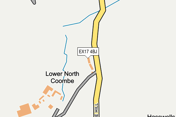 EX17 4BJ map - OS OpenMap – Local (Ordnance Survey) EX17 4BJ map - OS OpenMap – Local (Ordnance Survey)